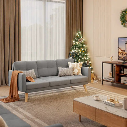 3 Seater Upholstered Living Room Sleeper Sofa, Recliner Sofa Bed with Backrest