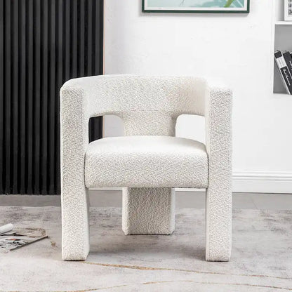 KINWELL 28 Wide Boucle Upholstered Square Armchair
