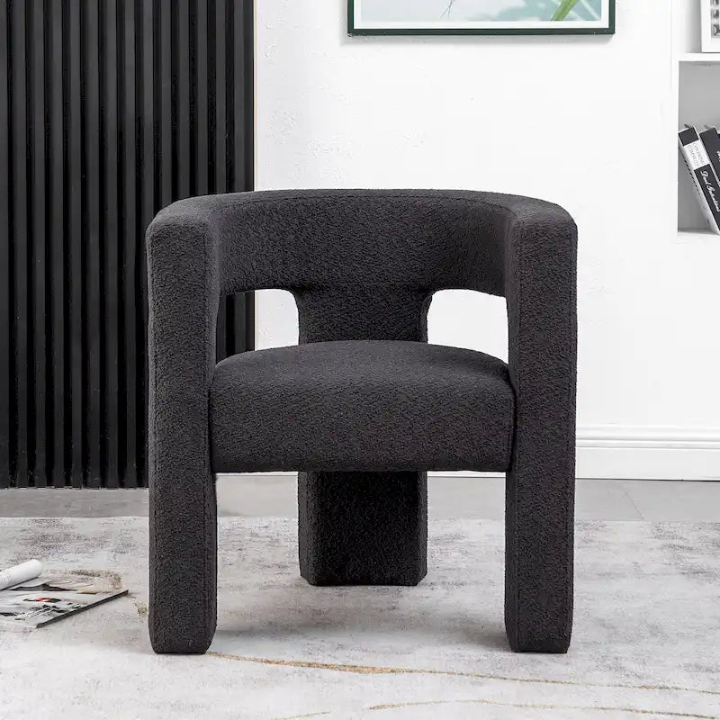 KINWELL 28 Wide Boucle Upholstered Square Armchair