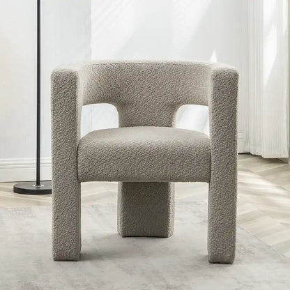 KINWELL 28 Wide Boucle Upholstered Square Armchair