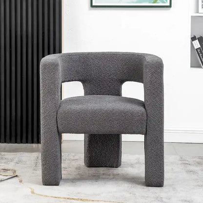 KINWELL 28 Wide Boucle Upholstered Square Armchair
