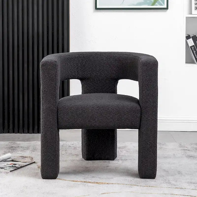 KINWELL 28 Wide Boucle Upholstered Square Armchair