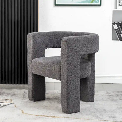 KINWELL 28 Wide Boucle Upholstered Square Armchair