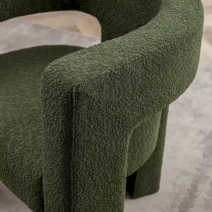 KINWELL 28 Wide Boucle Upholstered Square Armchair