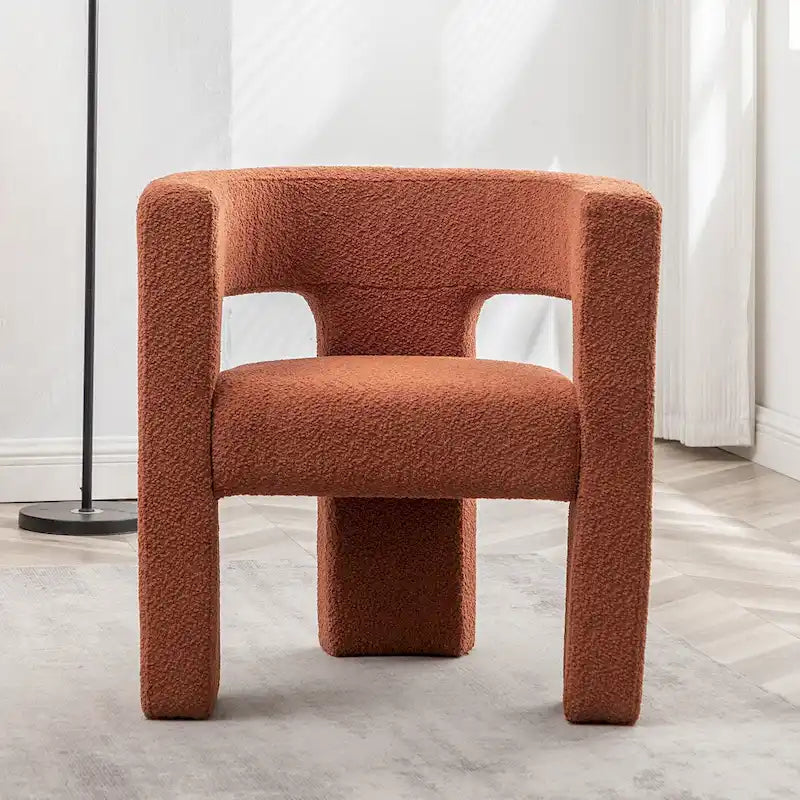 KINWELL 28 Wide Boucle Upholstered Square Armchair