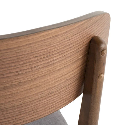 Fabric-upholstered Wood Dining Chairs (Set of 2) by Christopher Knight