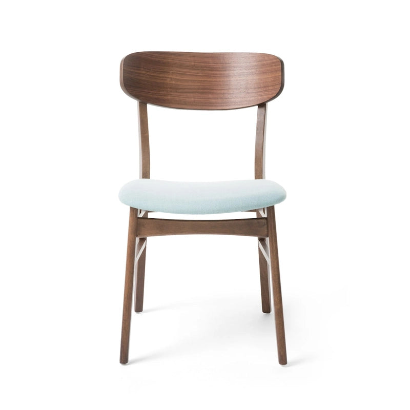 Fabric-upholstered Wood Dining Chairs (Set of 2) by Christopher Knight