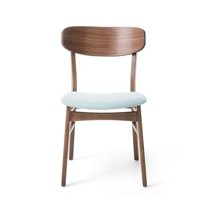 Fabric-upholstered Wood Dining Chairs (Set of 2) by Christopher Knight