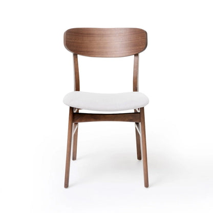 Fabric-upholstered Wood Dining Chairs (Set of 2) by Christopher Knight