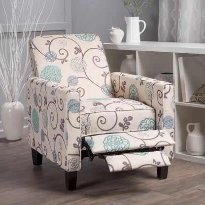 Darvis Floral Recliner Club Chair by Christopher Knight Home