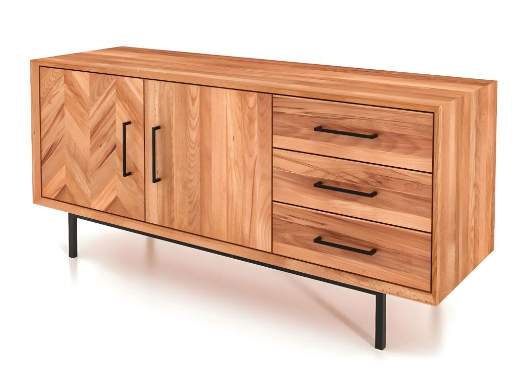 Chest of drawers made of solid beech heartwood with a natural oiled finish