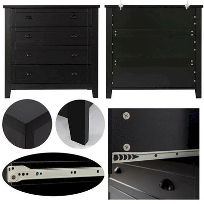 Modern Drawer Dresser for Bedroom,Chest of Dressers with Solid Wood Frame Retro Buffet Sideboard with Shell Handle