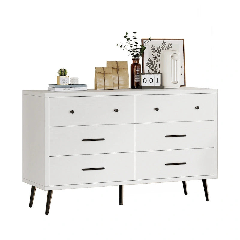 Moasis Modern 6 Drawers/7 Drawer Chest of Drawer Double Dresser