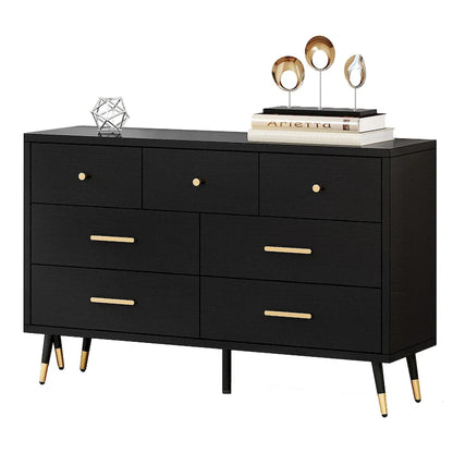 Moasis Modern 6 Drawers/7 Drawer Chest of Drawer Double Dresser
