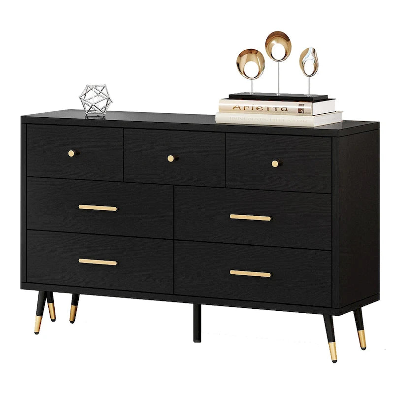 Moasis Modern 6 Drawers/7 Drawer Chest of Drawer Double Dresser