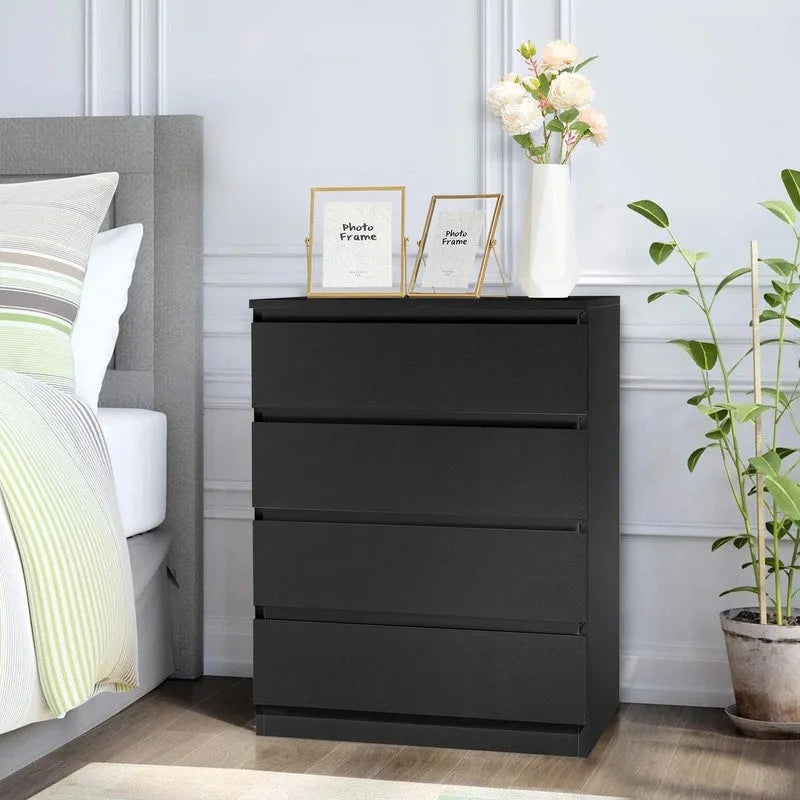 Modern Wood Dresser for Bedroom with 4 Drawers