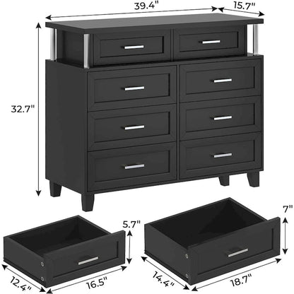 Dresser for Bedroom with 8 Drawer Dresser, Chests of Drawers