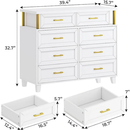 Dresser for Bedroom with 8 Drawer Dresser, Chests of Drawers