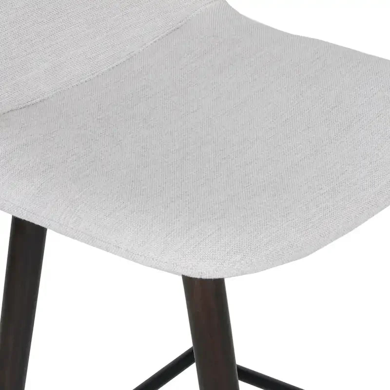 Upholstered Solid Wood Counter Stool With Footrest by East at Main