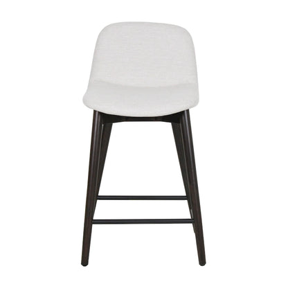 Upholstered Solid Wood Counter Stool With Footrest by East at Main