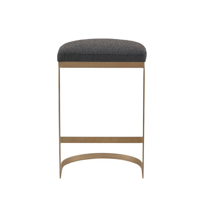 Madison Park Marc Charcoal/ Antique Gold Counter Stool