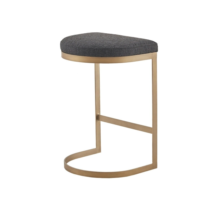 Madison Park Marc Charcoal/ Antique Gold Counter Stool