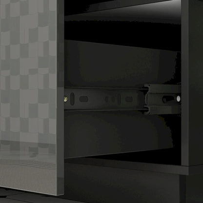 6 Drawer Chest Bedroom Modern High Gloss Wood Dresser Closet Storage