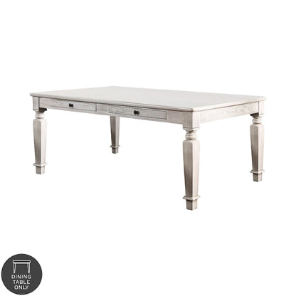 Furniture of America Hish Rustic White 72-inch Wood Dining Table with Storage