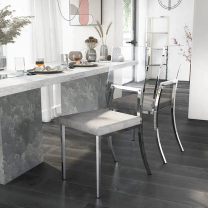 Copper Grove Brusartsi Modern Clear Acrylic Dining Chairs (Set of 2)