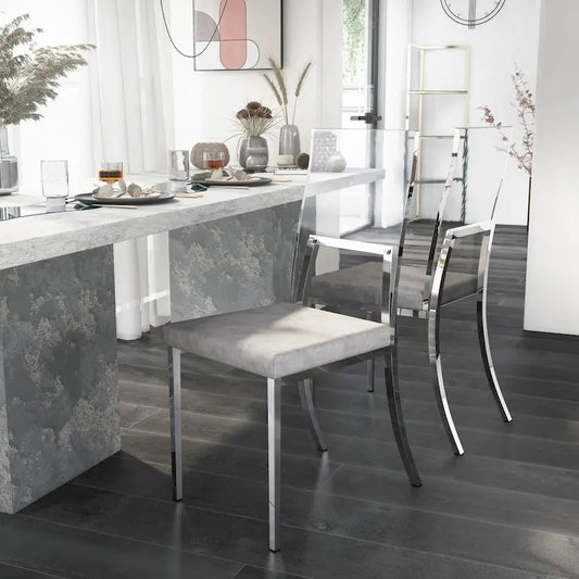 Copper Grove Brusartsi Modern Clear Acrylic Dining Chairs (Set of 2)
