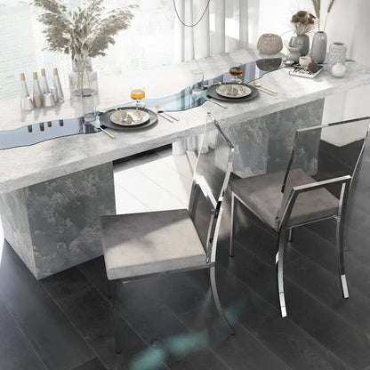 Copper Grove Brusartsi Modern Clear Acrylic Dining Chairs (Set of 2)