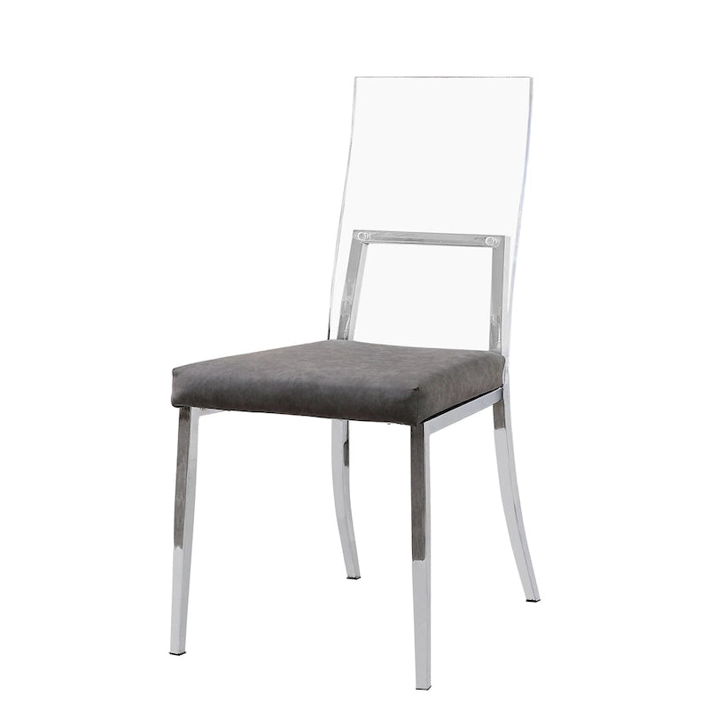 Copper Grove Brusartsi Modern Clear Acrylic Dining Chairs (Set of 2)