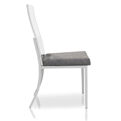 Copper Grove Brusartsi Modern Clear Acrylic Dining Chairs (Set of 2)