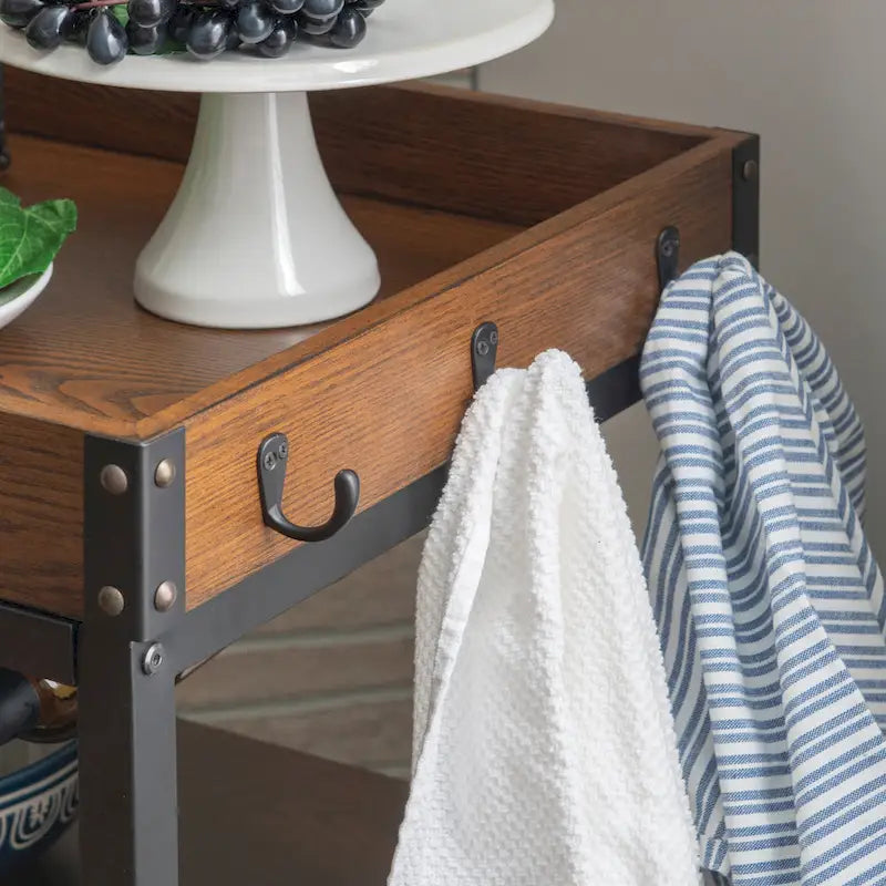 Wheeler Industrial Kitchen & Wine Cart