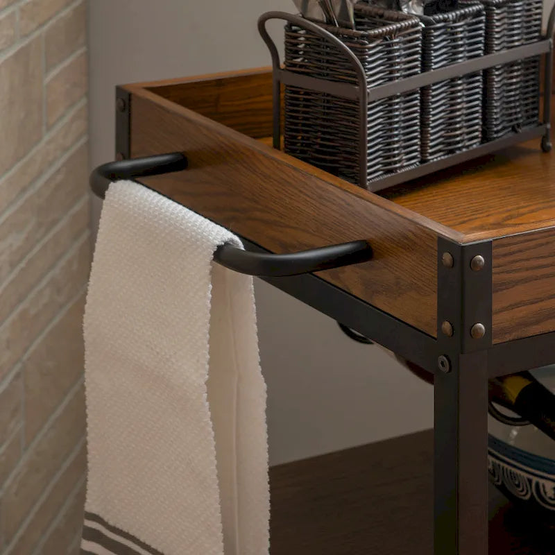 Wheeler Industrial Kitchen & Wine Cart