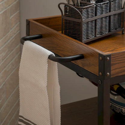 Wheeler Industrial Kitchen & Wine Cart