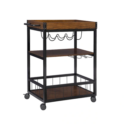 Wheeler Industrial Kitchen & Wine Cart