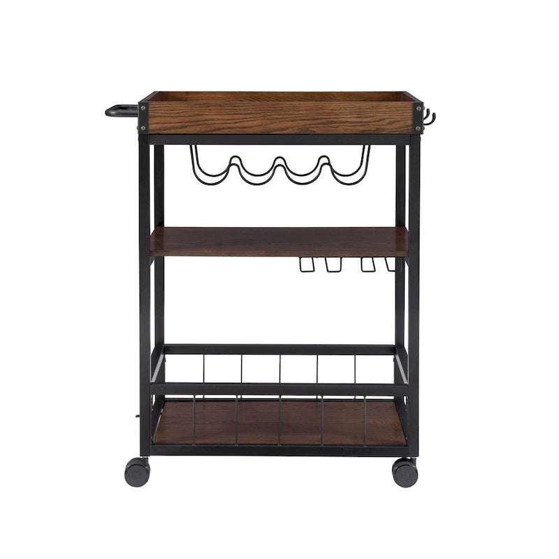 Wheeler Industrial Kitchen & Wine Cart