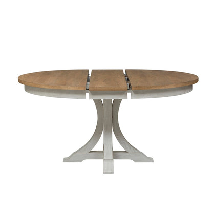 Farmhouse Reimagined Antique White Pedestal Table