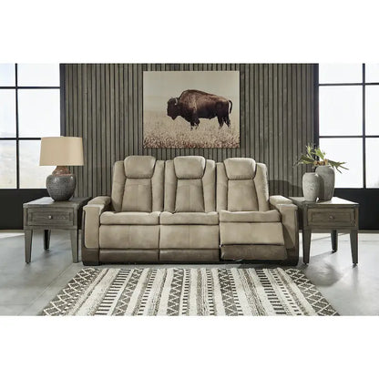Next-Gen DuraPella Power Recliner Sofa with Adjustable Headrest