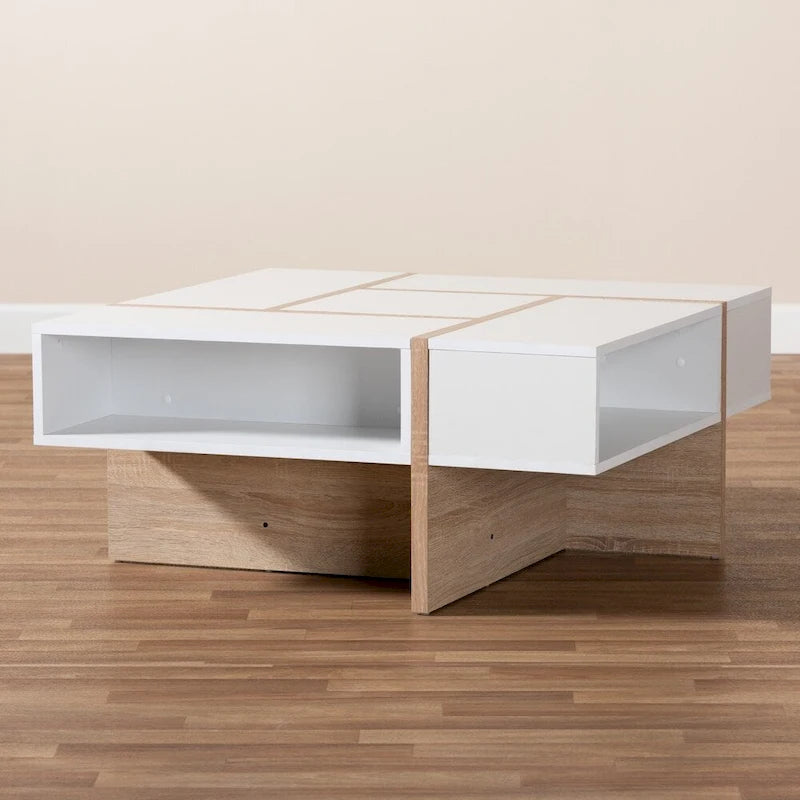 Carson Carrington Uljeshult Modern and Contemporary Wood Coffee Table