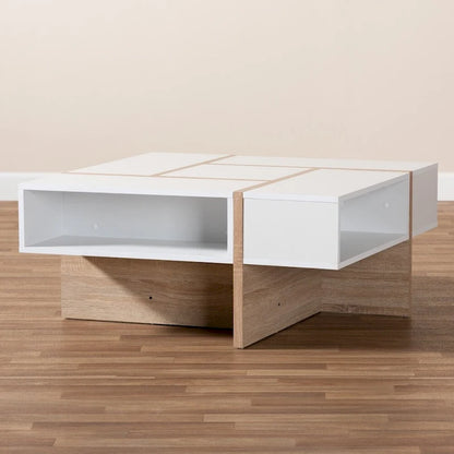 Carson Carrington Uljeshult Modern and Contemporary Wood Coffee Table