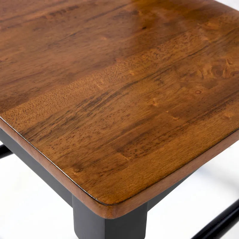 Levole Farmhouse Black Slatted Wood Dining Chairs (Set of 2) by Furniture of America