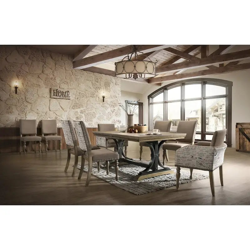 Roundhill Furniture Birmingham 9-pc. Removable-leaf Dining Table and Armchairs Set