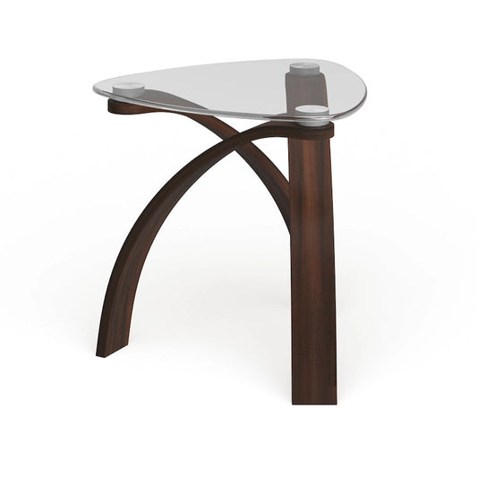 Strick & Bolton Ascott Modern Glass-top Arch Legged End Table