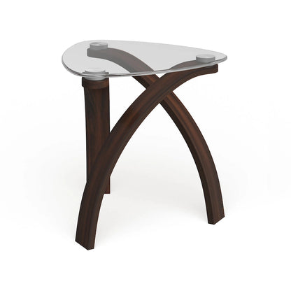 Strick & Bolton Ascott Modern Glass-top Arch Legged End Table