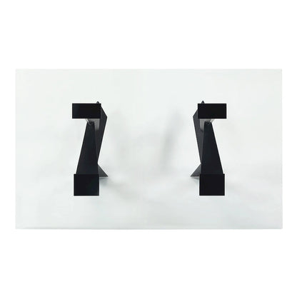 Furniture of America Zygard Modern Black 58-inch Glass Top Dining Table