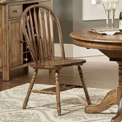 Carolina Crossing Antique Honey Finish Windsor Dining Chair (Set of 2)