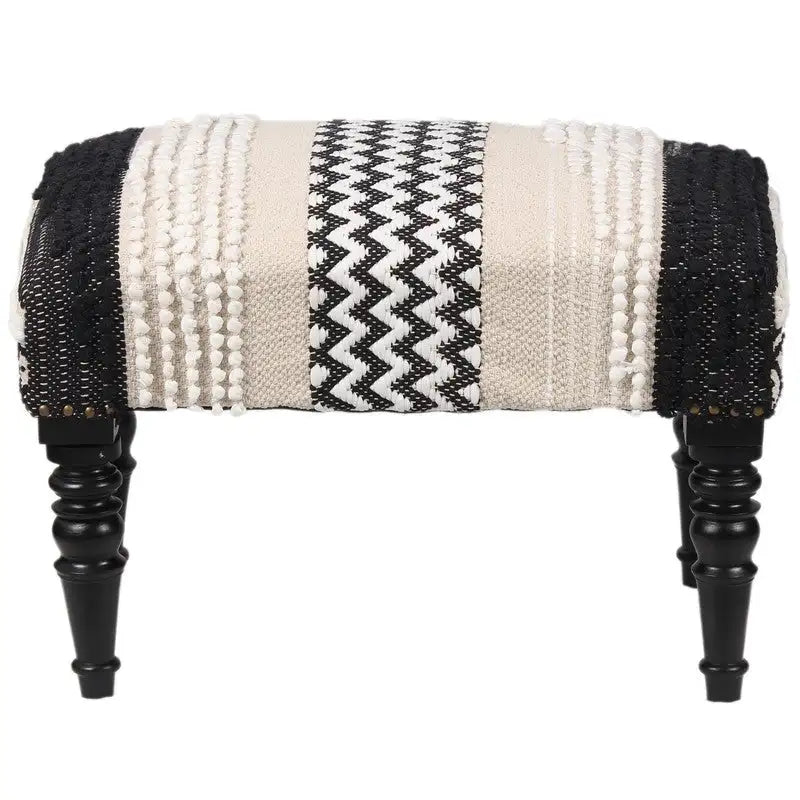 HERAT ORIENTAL Handmade Cotton Dhurrie Footstool