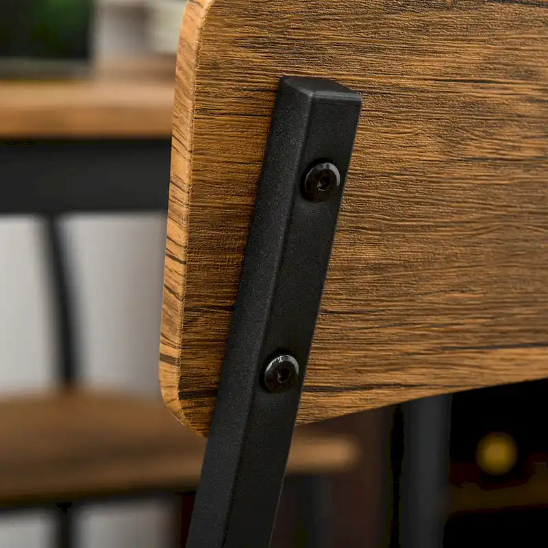 HOMCOM 5 Piece Modern Industrial Dining Table and Chairs Set for Small Space, kitchen, Dining room